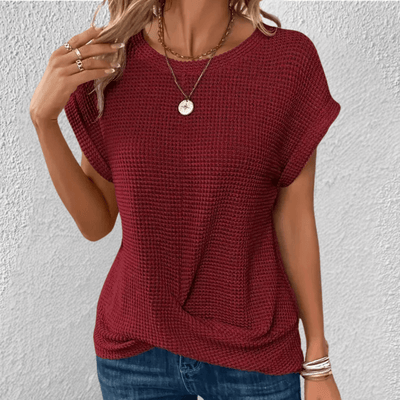 Aubrey | Tummy Control Waffle-knit Top