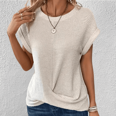 Aubrey | Tummy Control Waffle-knit Top