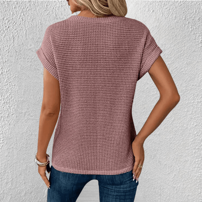 Aubrey | Tummy Control Waffle-knit Top