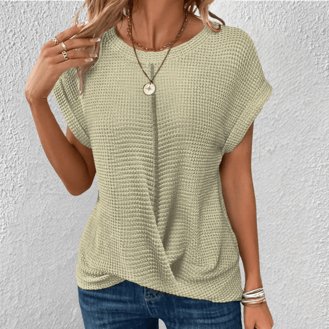Aubrey | Tummy Control Waffle-knit Top