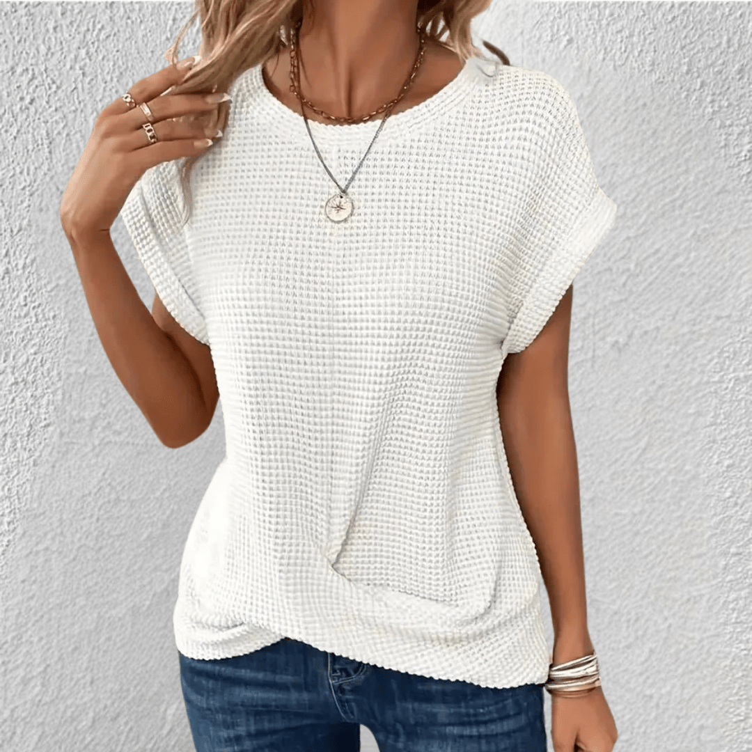 Aubrey | Tummy Control Waffle-knit Top